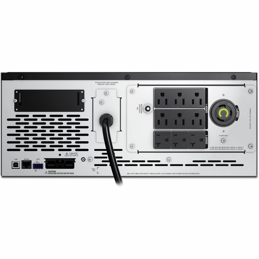 APC Smart-UPS X, Line Interactive, 2200VA, Rack/tower convertible 4U, 208V-230V, 8x C13+2x C19 IEC, Network card, Extended runtime, Short depth