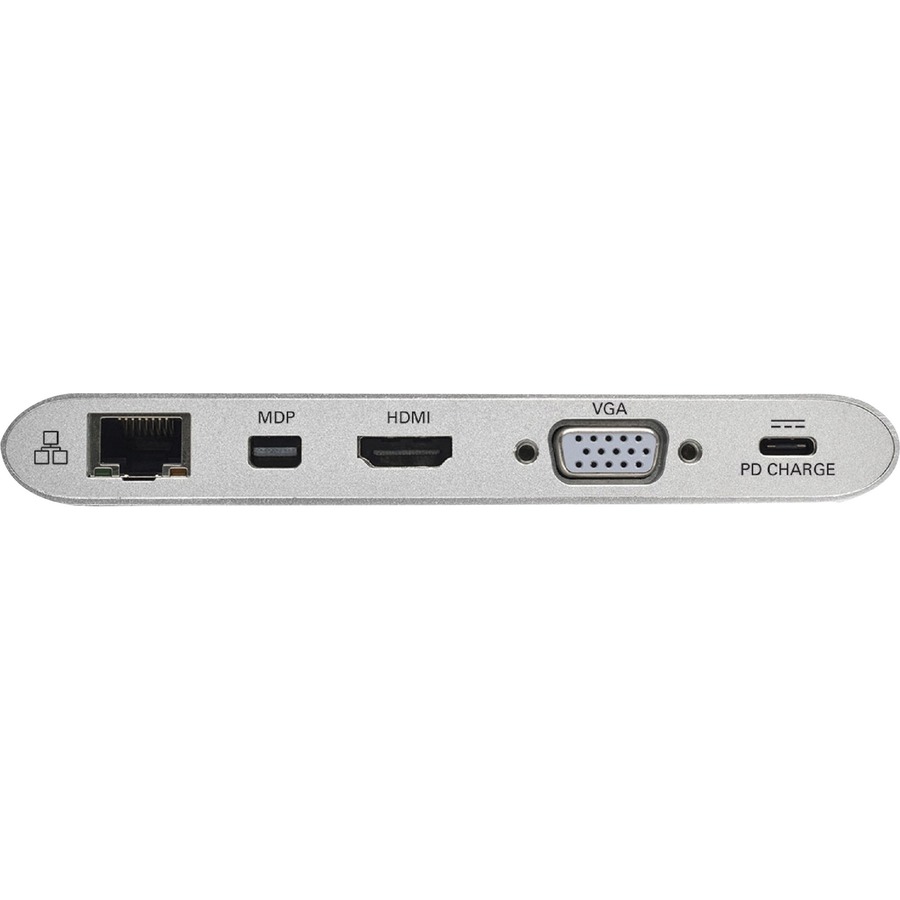 Tripp Lite by Eaton USB-C Dock Dual Display - 4K HDMI/mDP VGA USB 3.x (5Gbps) USB-A/C Hub GbE Memory Card 100W PD Charging