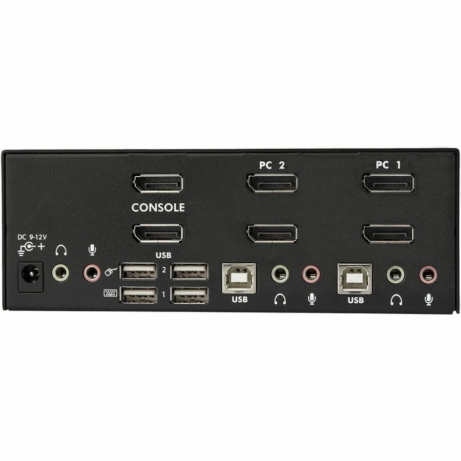 StarTech 2 Port DisplayPort Dual-Monitor KVM Switch, DisplayPort KVM, 4K 60 Hz, TAA