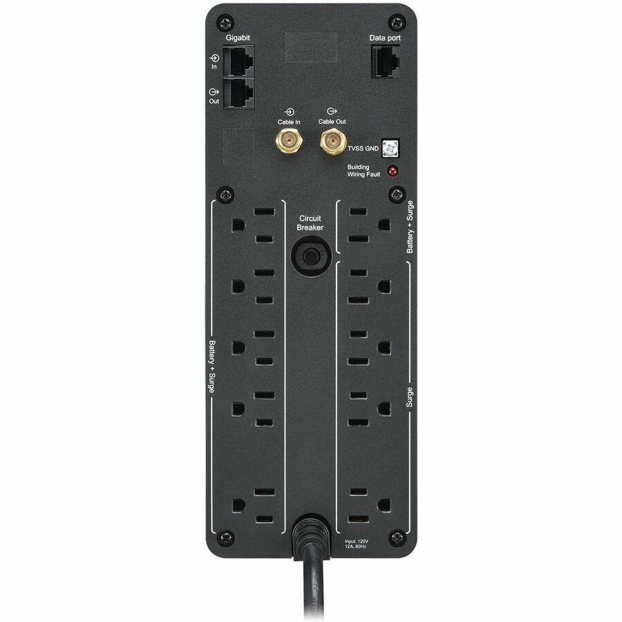 APC Back-UPS Pro, 1350VA/810W, Tower, 120V, 10x NEMA 5-15R outlets, Sine Wave, AVR, USB Type A + C ports, LCD, User Replaceable Battery