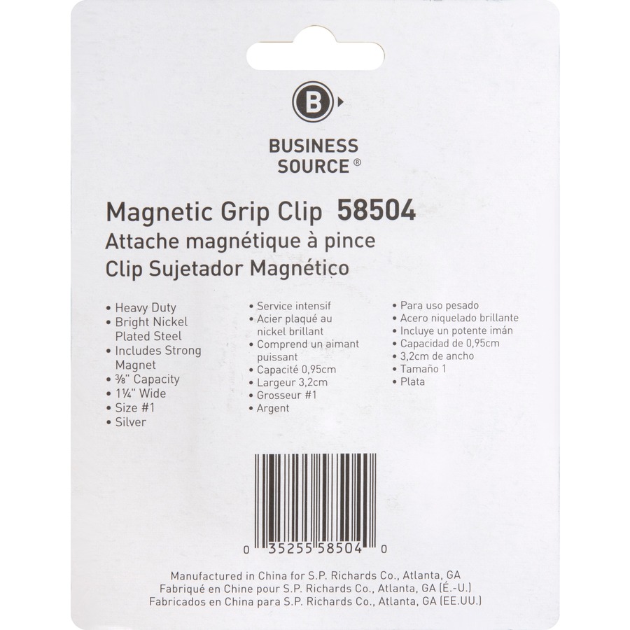 Business Source Magnetic Grip Clips - Zerbee