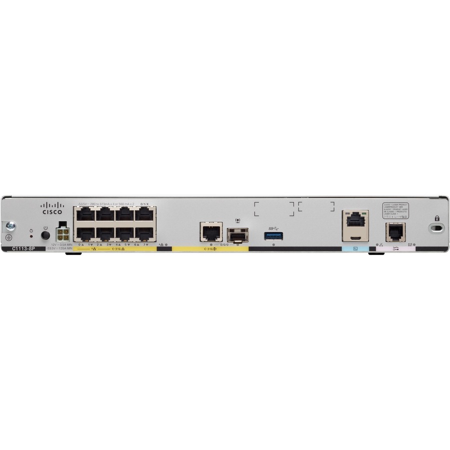 Cisco C1113-8PM Router - 9 Ports - Management Port - 1 - Gigabit Ethernet - Rack-mountable, Desktop