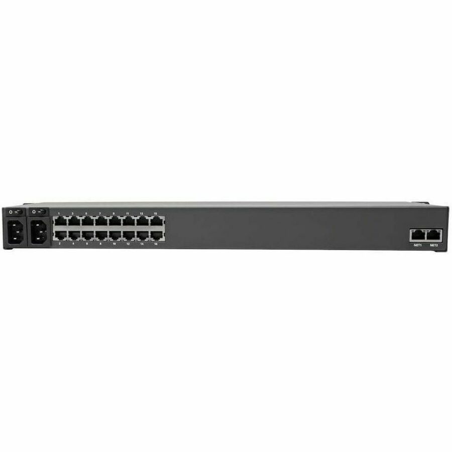 Tripp Lite by Eaton 16-Port Console Server USB Ports (2) - Dual GbE NIC 4 Gb Flash Desktop/1U Rack TAA