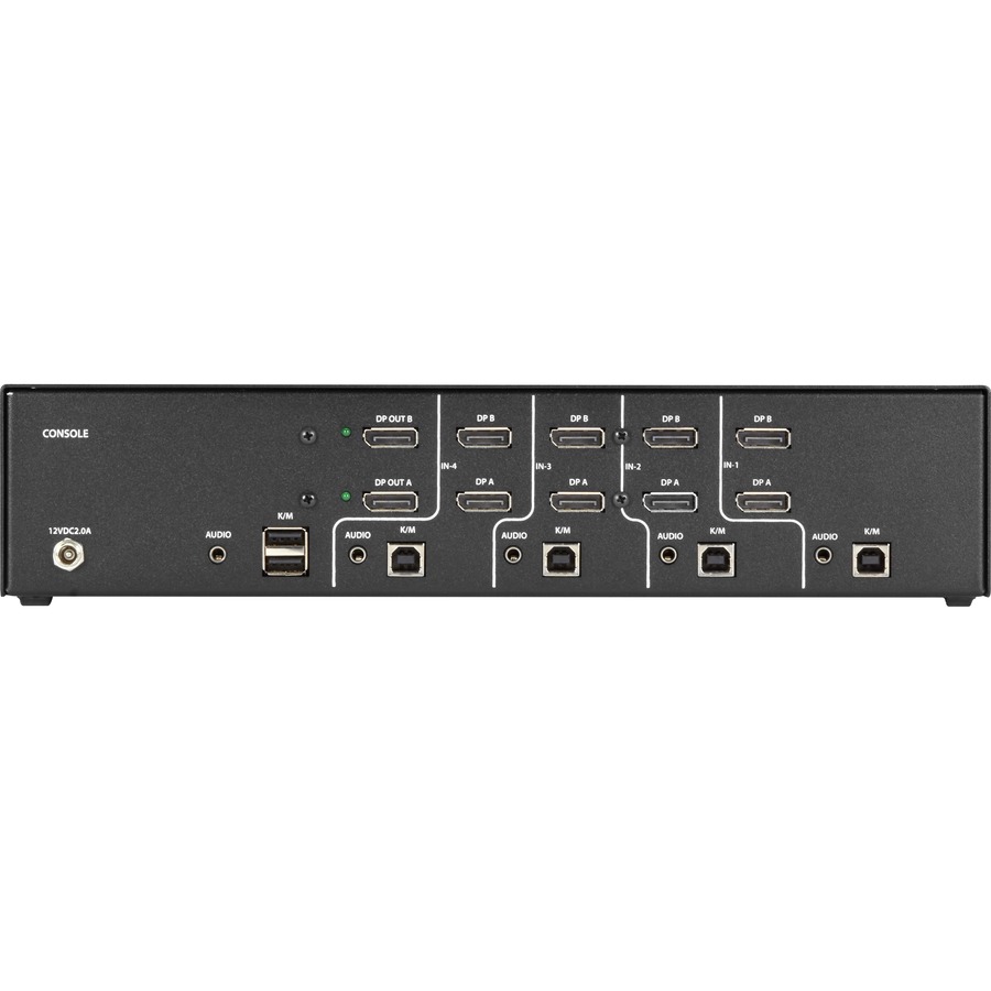 Black Box NIAP 3.0 Secure 4-Port Dual-Head DisplayPort KVM Switch