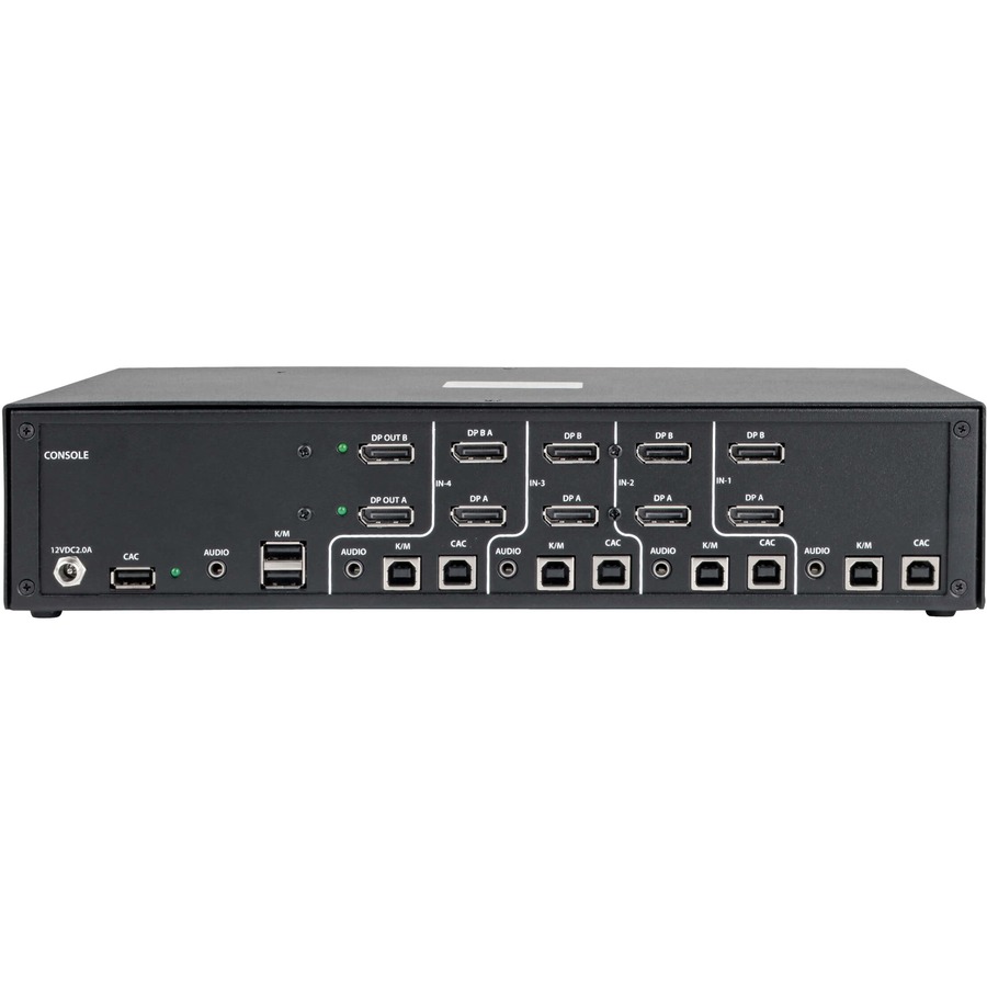 Tripp Lite by Eaton Secure KVM Switch 4-Port Dual Monitor DisplayPort to DisplayPort 4K NIAP PP3.0 Audio CAC TAA