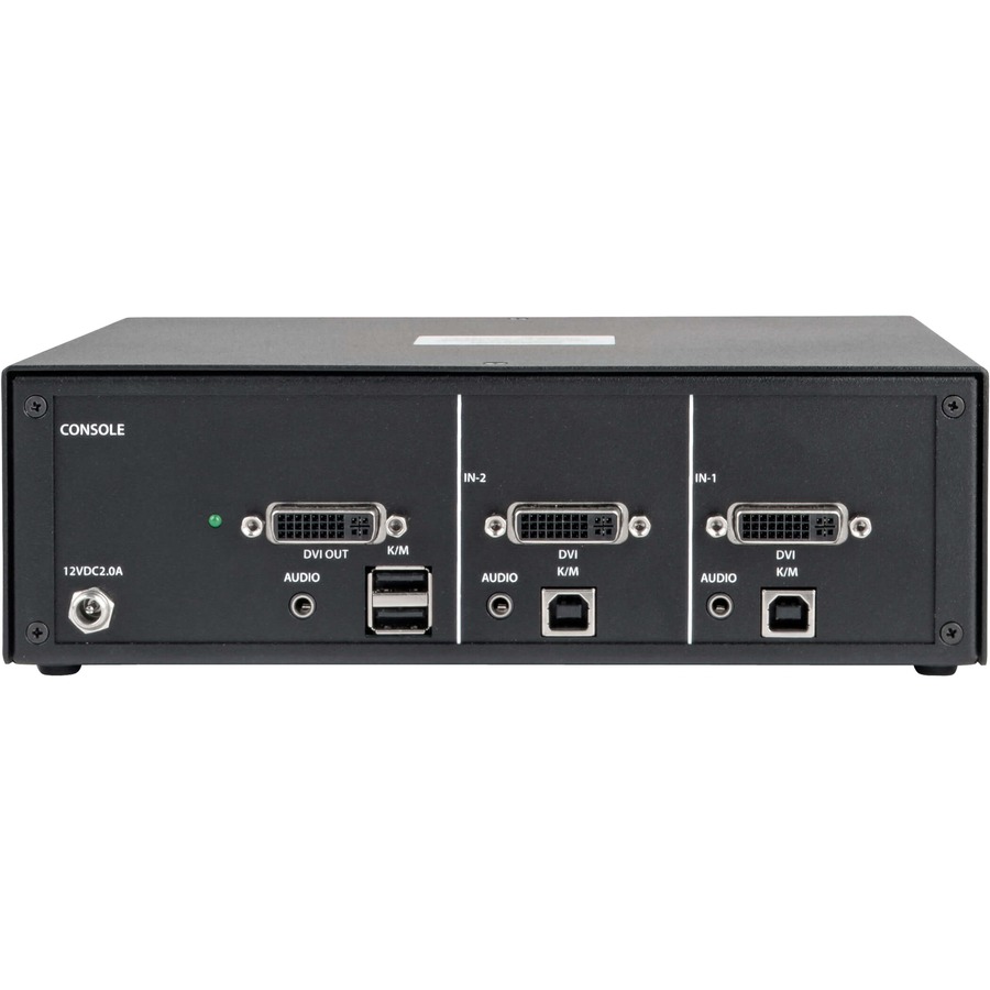 Tripp Lite by Eaton Secure KVM Switch 2-Port DVI to DVI NIAP PP3.0 Certified Audio Single Monitor TAA