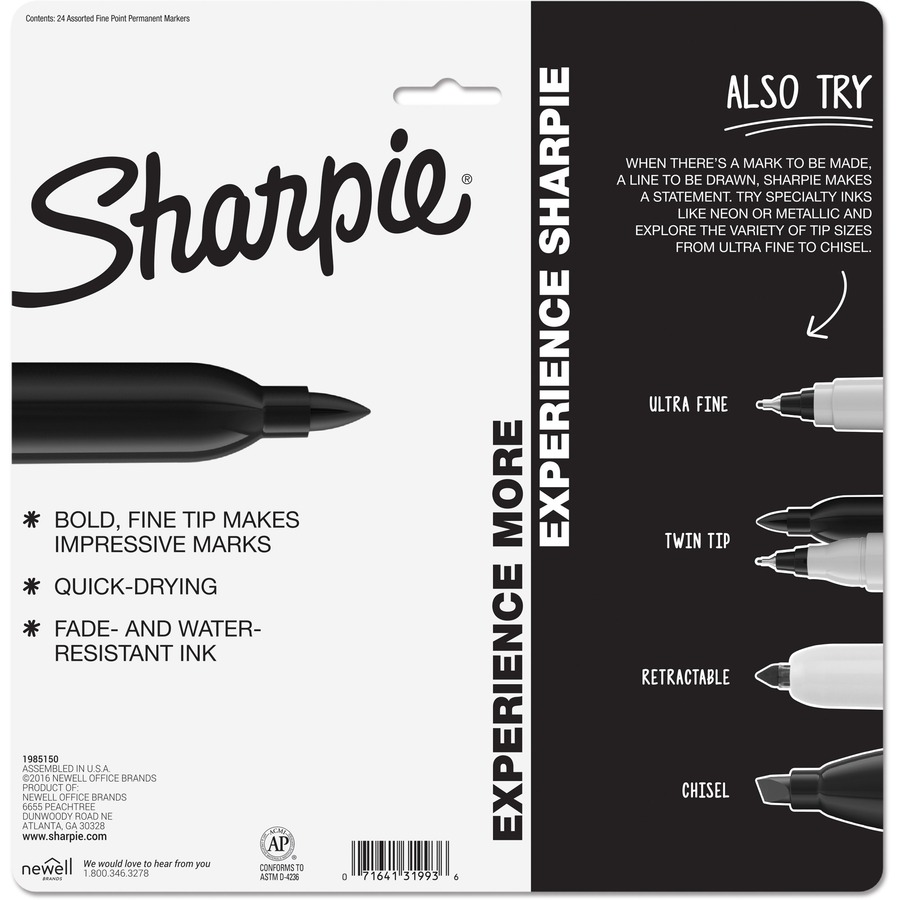 Sharpie Color Burst Ultra Fine Markers - Ultra Fine Marker Point - 24 /  Pack - Filo CleanTech