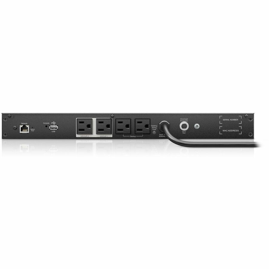 APC Smart-UPS, Line Interactive, 500VA, Lithium-ion, Rackmount 1U, 120V, 4x NEMA 5-15R outlets, Network Card, Short Depth