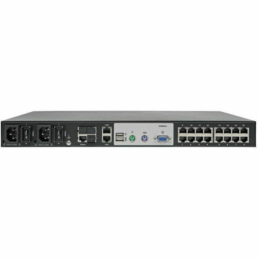 Tripp Lite by Eaton NetDirector 16-Port Cat5 KVM over IP Switch - Virtual Media 1 Remote + 1 Local User 1U Rack-Mount TAA