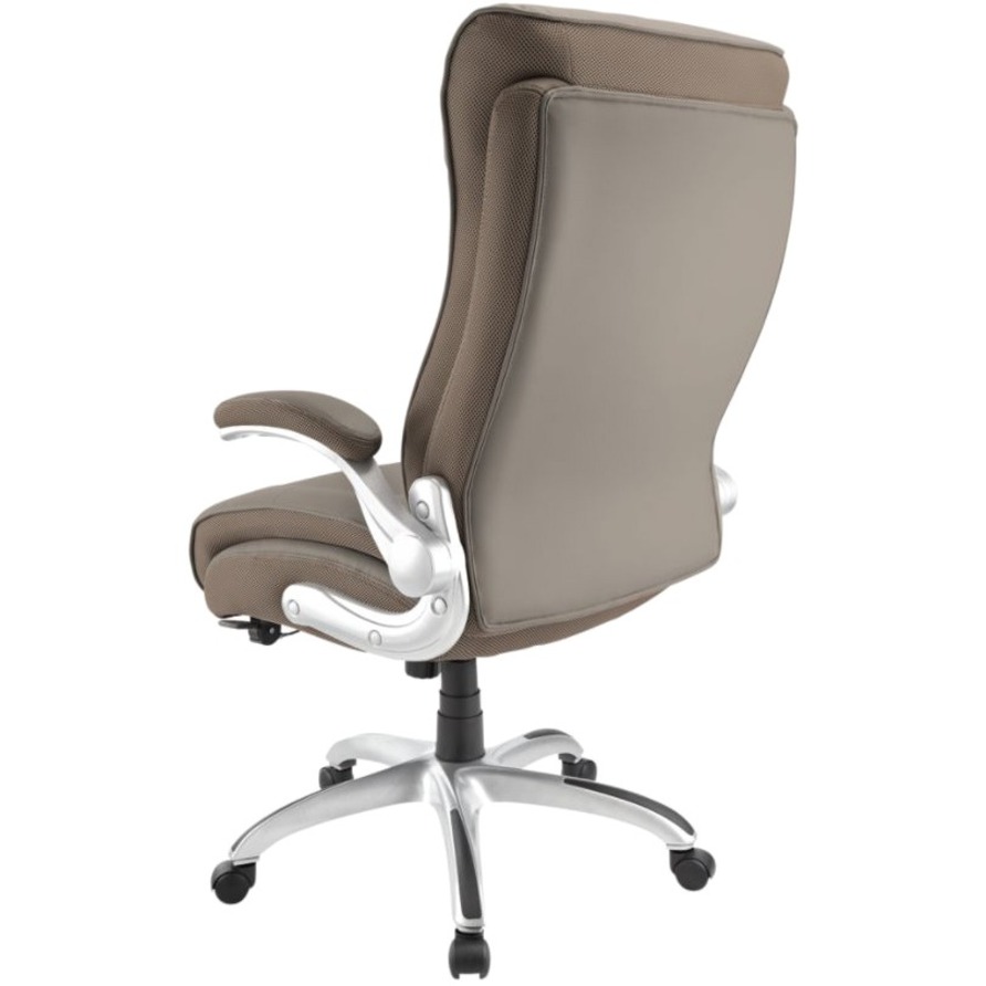 Realspace Ampresso Leather High-Back Big & Tall Chair, Taupe | Sandia