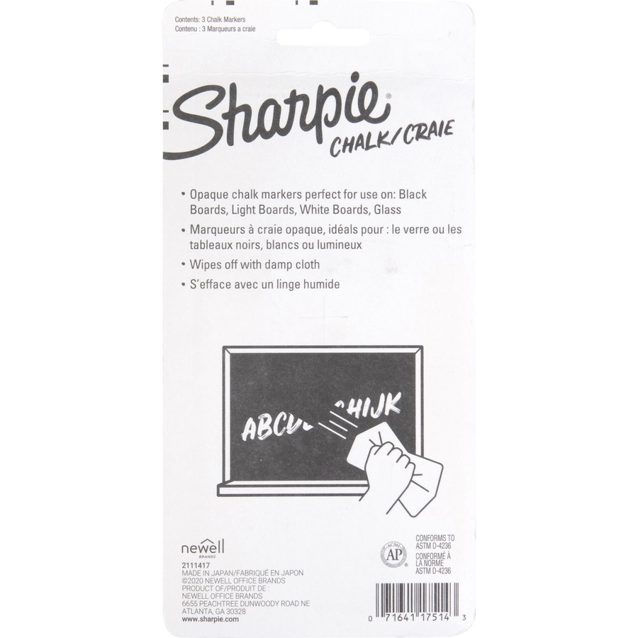 Sharpie Wet Erase Chalk Markers - Chalk-based Ink - Opaque