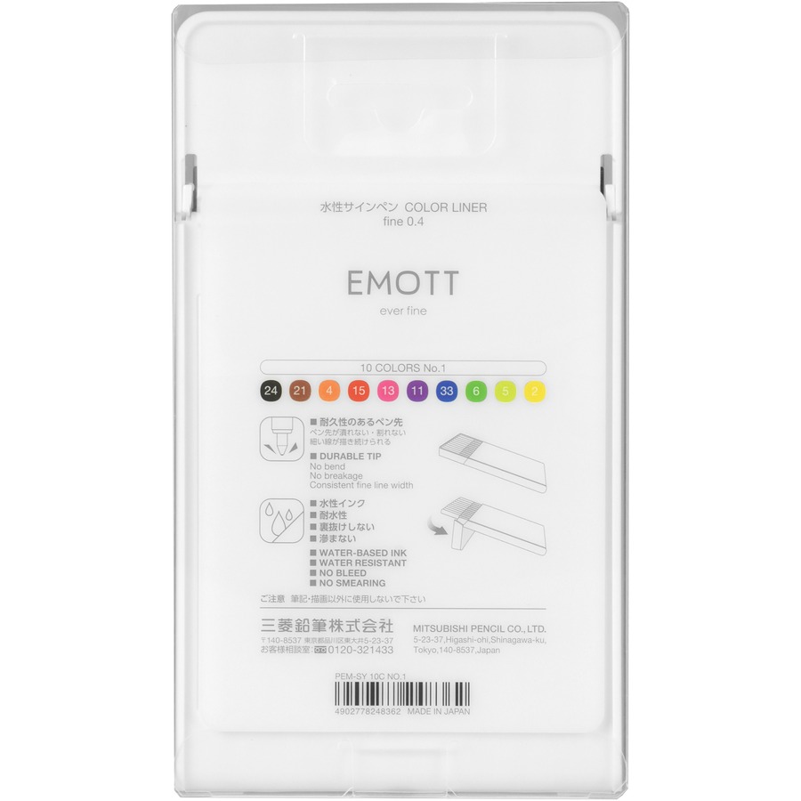 Uni EMOTT Fineliner Marker Pens, Micro Point (0.4mm), Assorted Candy Pop  Colors, 5 Count 