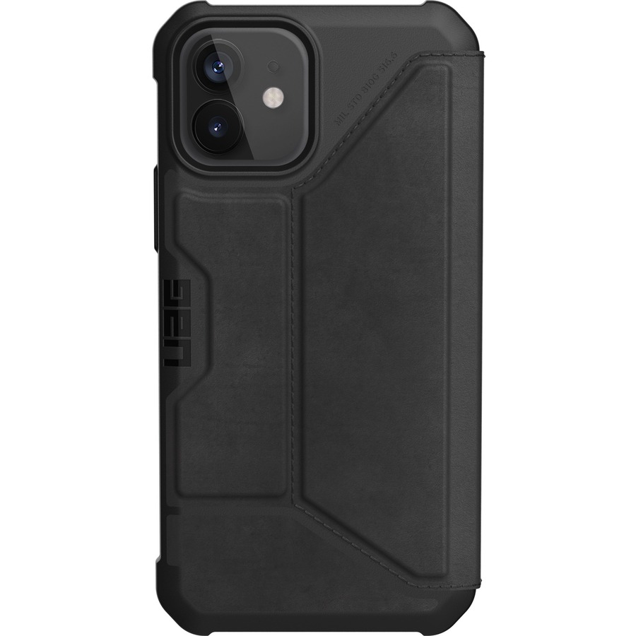 Urban Armor Gear Metropolis Carrying Case (Folio) Apple iPhone 12 Pro, iPhone 12 Pro Smartphone - LTHR ARMR Black