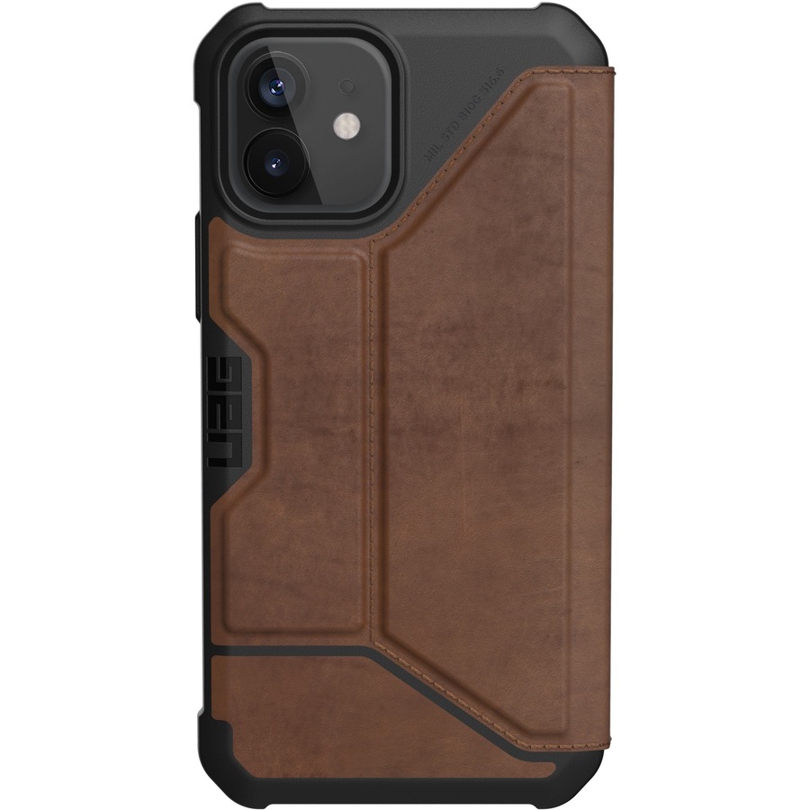 Urban Armor Gear Metropolis Carrying Case (Folio) Apple iPhone 12, iPhone 12 Pro Smartphone - LTHR ARMR Brown