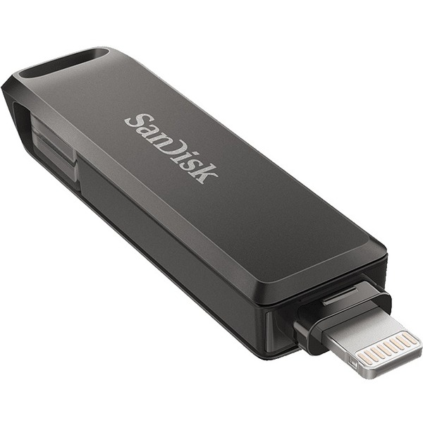 SANDISK IXPAND FLASH DRIVE LUXE SDIX70N 128GB BLACK IOS/ANDROID LIGHTNING AND TYPE C USB3.1 2Y