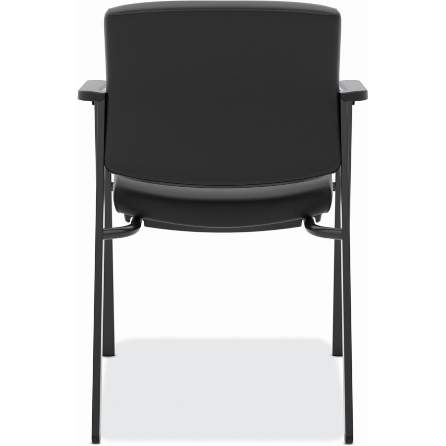 HON Validate Stacking Guest Chair | Black SofThread Leather