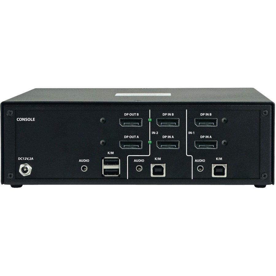 Tripp Lite by Eaton Secure KVM Switch 2-Port Dual-Monitor DisplayPort 4K NIAP PP3.0 Audio TAA