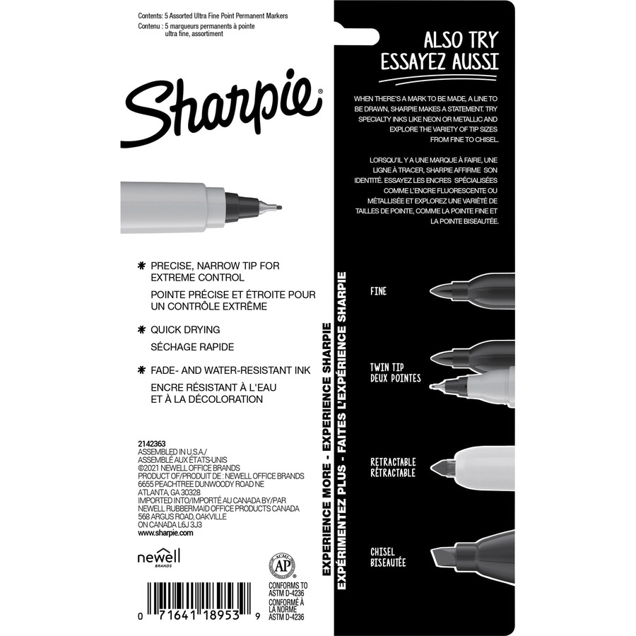 Sharpie Mystic Gems Permanent Markers Fine Point White Barrels