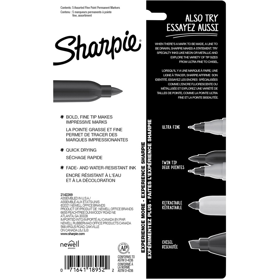 Sharpie Metallic Fine Point Permanent Marker - Fine Marker Point - Gold,  Silver, Bronze Alcohol Based Ink - 3 / Set