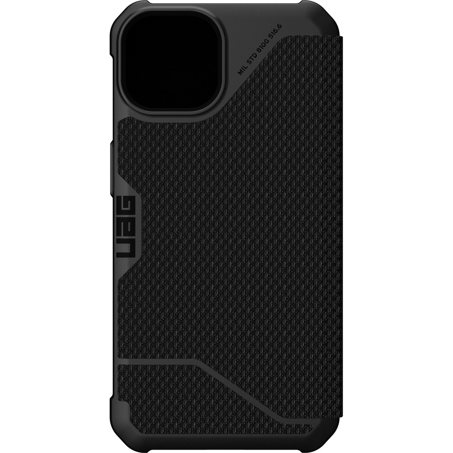 Urban Armor Gear Metropolis Rugged Carrying Case (Folio) Apple iPhone 13 Smartphone - Kevlar Black