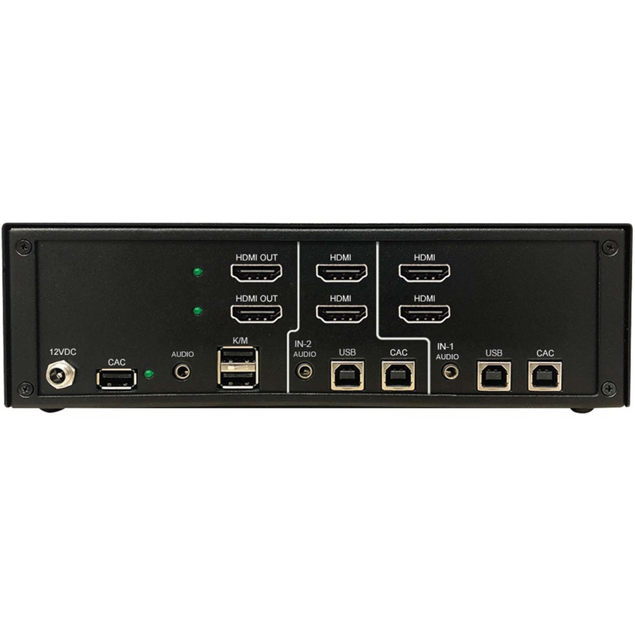 Tripp Lite by Eaton Secure KVM Switch, 2-Port, Dual Head, HDMI to HDMI, 4K, NIAP PP4.0, Audio, CAC, TAA
