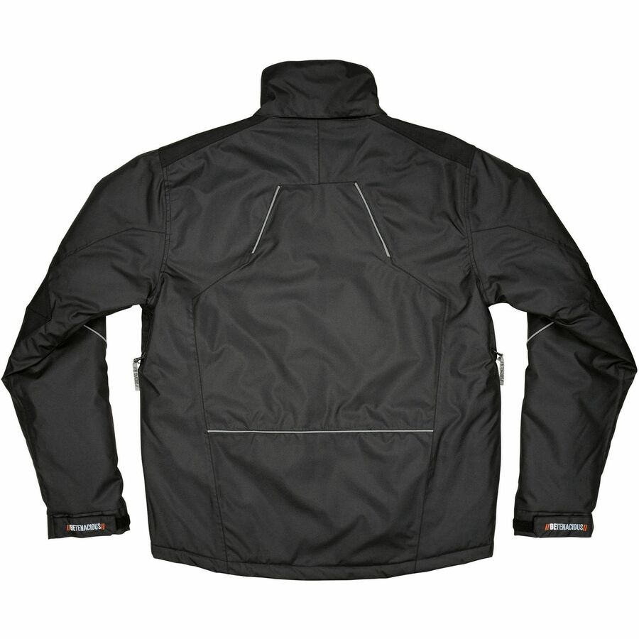Picture of Winter Work Jacket, 3XL, 61" chest, 300D polyester oxford, Insulated, Removable hood, Reflective accents, Black, EA