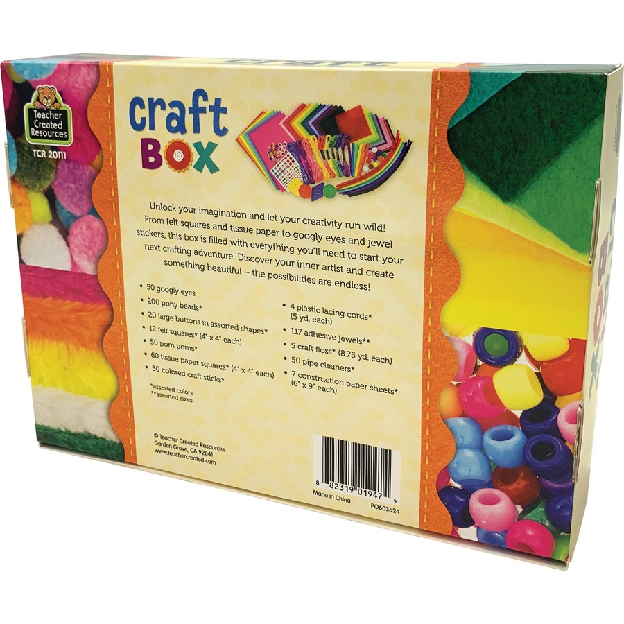 Teacher Created Resources Craft Box - Crafting, Artwork - 600 Piece(s) - 1  Each - Multi - Felt 