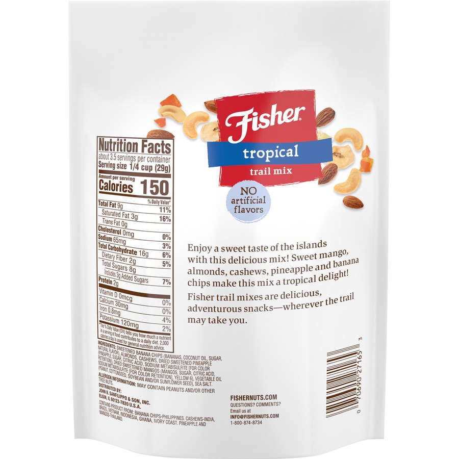 Fisher Sweet Nut Mix - Resealable Bag - Honey Roasted Peanut