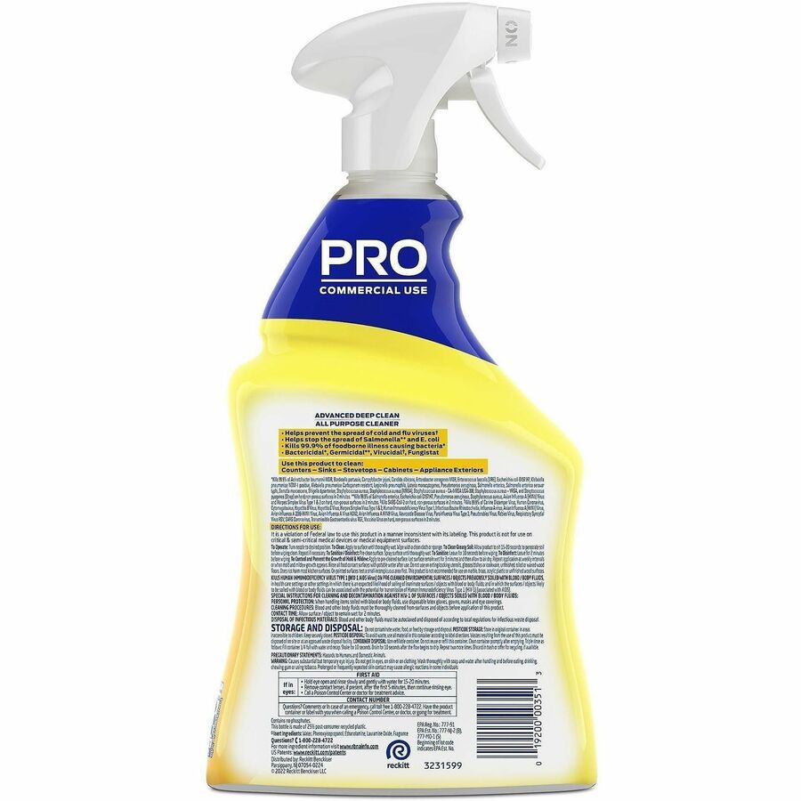 Picture of Advanced Deep Cleaner, 32 oz, lemon breeze scent, disinfectant, 12 EA/CT