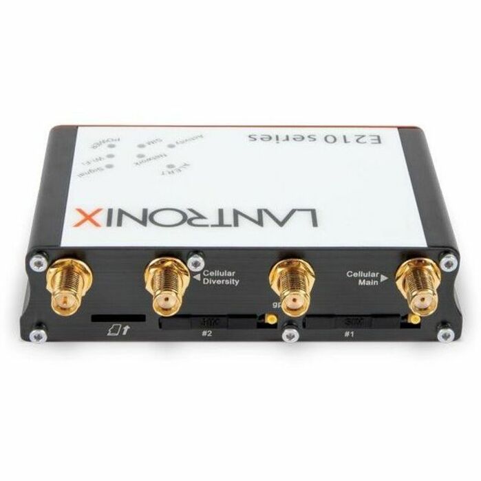 Lantronix E213 Global LTE M Router with dual SIM, Ethernet, Wi-Fi 4, serial and I/O interfaces