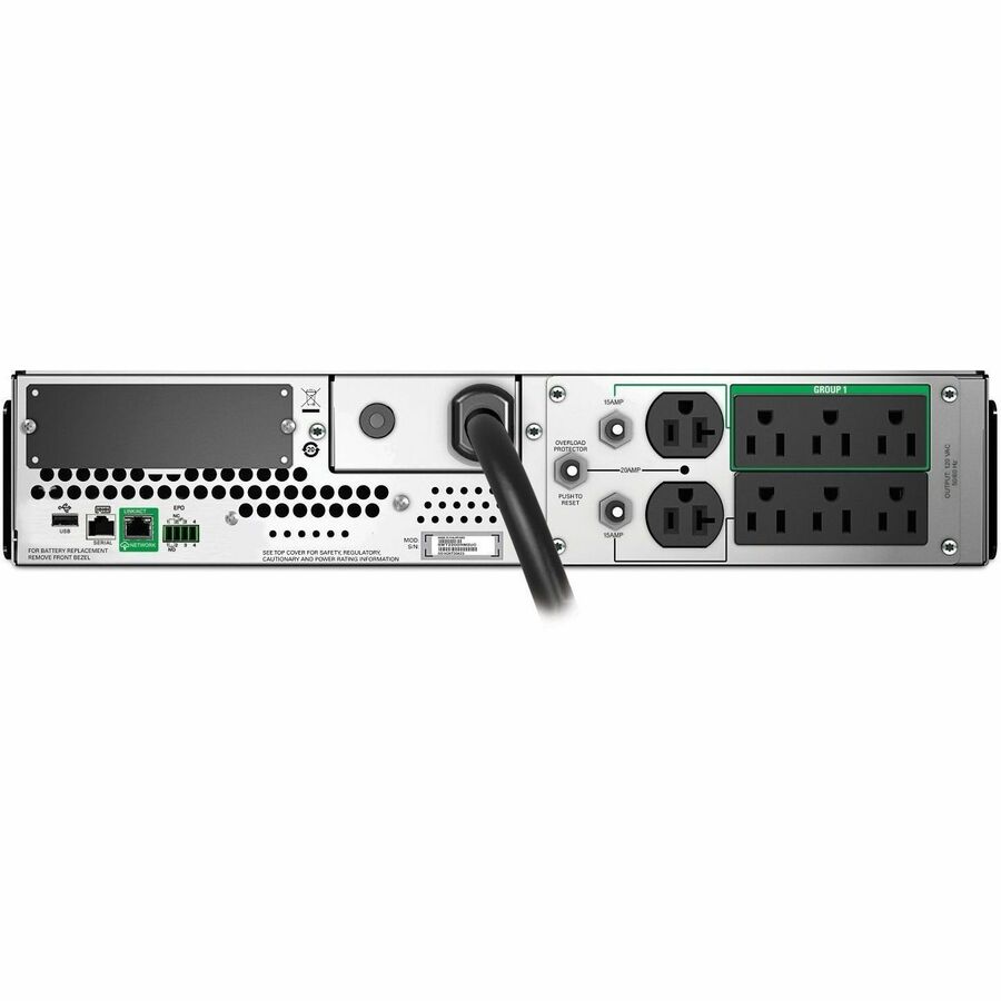APC Smart-UPS, Line Interactive, 2200VA, Rackmount 2U, 120V, 6 NEMA 5-15R+2 NEMA 5-20R outlets, SmartConnect Port+SmartSlot, AVR, LCD [TAA]