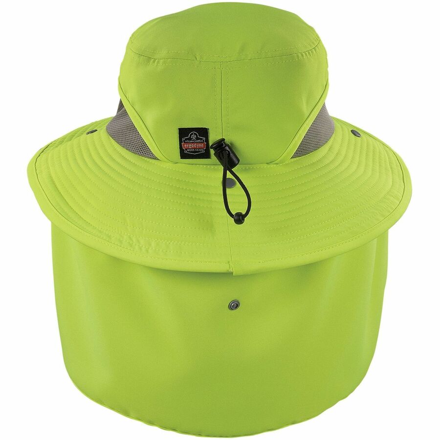 Picture of Ranger Hat with Neck Shade, L/XL, Lime, UPF50+, Microfiber Lining, Mesh Vents, Breakaway Chin Strap, 1/EA