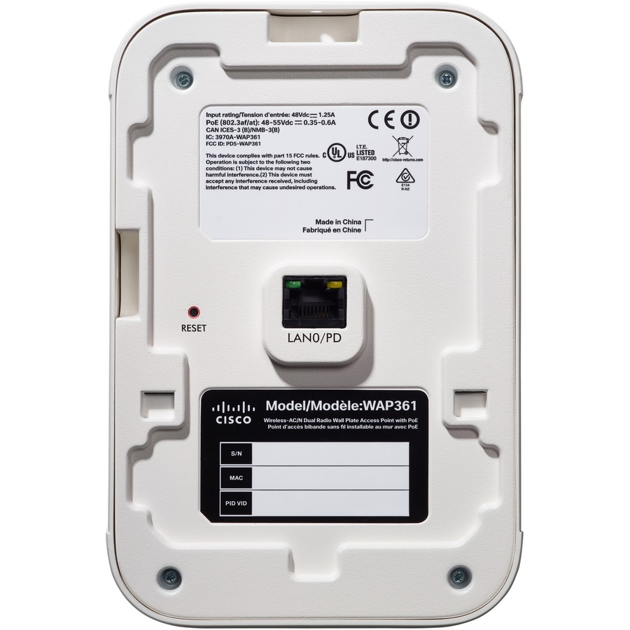 Cisco WAP361 IEEE 802.11ac 1.20 Gbit/s Wireless Access Point