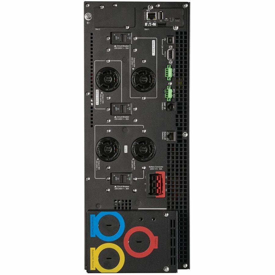 Eaton 9PX G2 11000VA 11000W 208V Online Double-Conversion UPS - Hardwired Input, 4 L6-30R/Hardwired Output, Cybersecure Network Card, Extended Run, 4U Rack/Tower