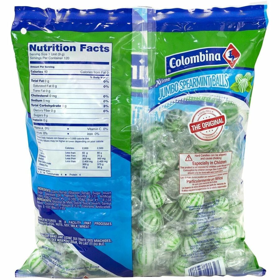Picture of Jumbo Spearmint Mints, Bulk, 120/CT, Peppermint/Spearmint, 1 CT