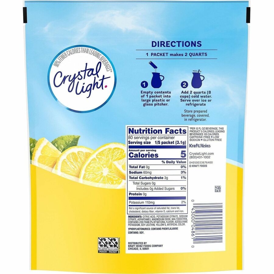 Picture of Crystal Light Lemon Drink Mix Packets, 16/CT