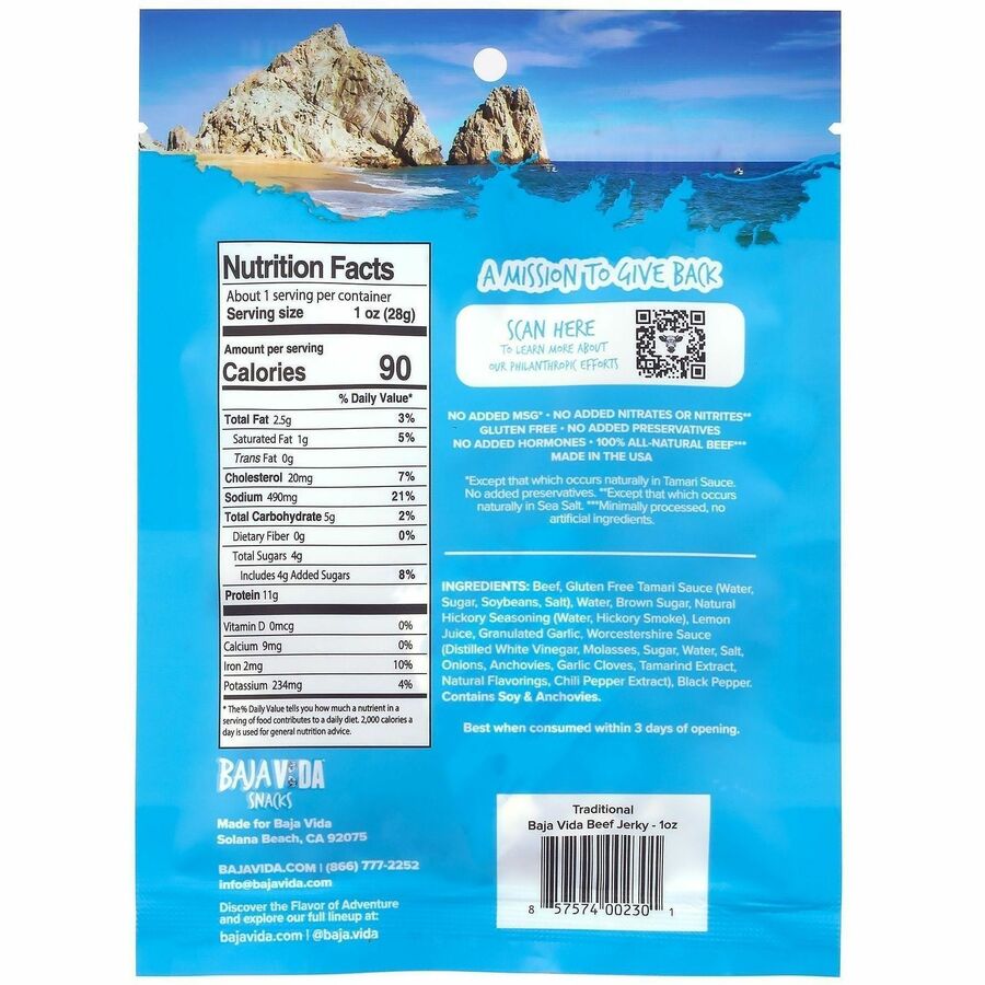 Picture of Beef Jerky Snack, single-serve, 12/CT