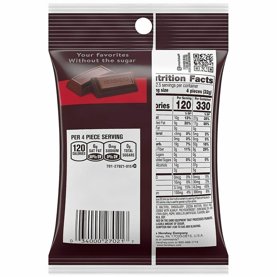 Picture of Sugar Free Dark Chocolate Bars, 12-count, 12/CT