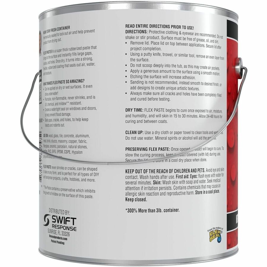 FLEX SEAL Flex Paste - Black - 12 lb - 1 11