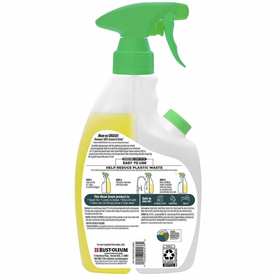Picture of Refillable Bathroom Cleaner Concentrate Spray, 28.6 oz, pH 10.2–11.1, Citrus & Green Tea, Bleach-free, 6 EA/CT