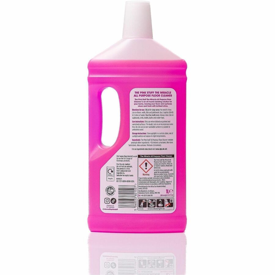 Picture of All-Purpose Floor Cleaner Concentrate, 33.8 oz, Fruity Scent, No-rinse, Pink Bottle, 6 EA/CT