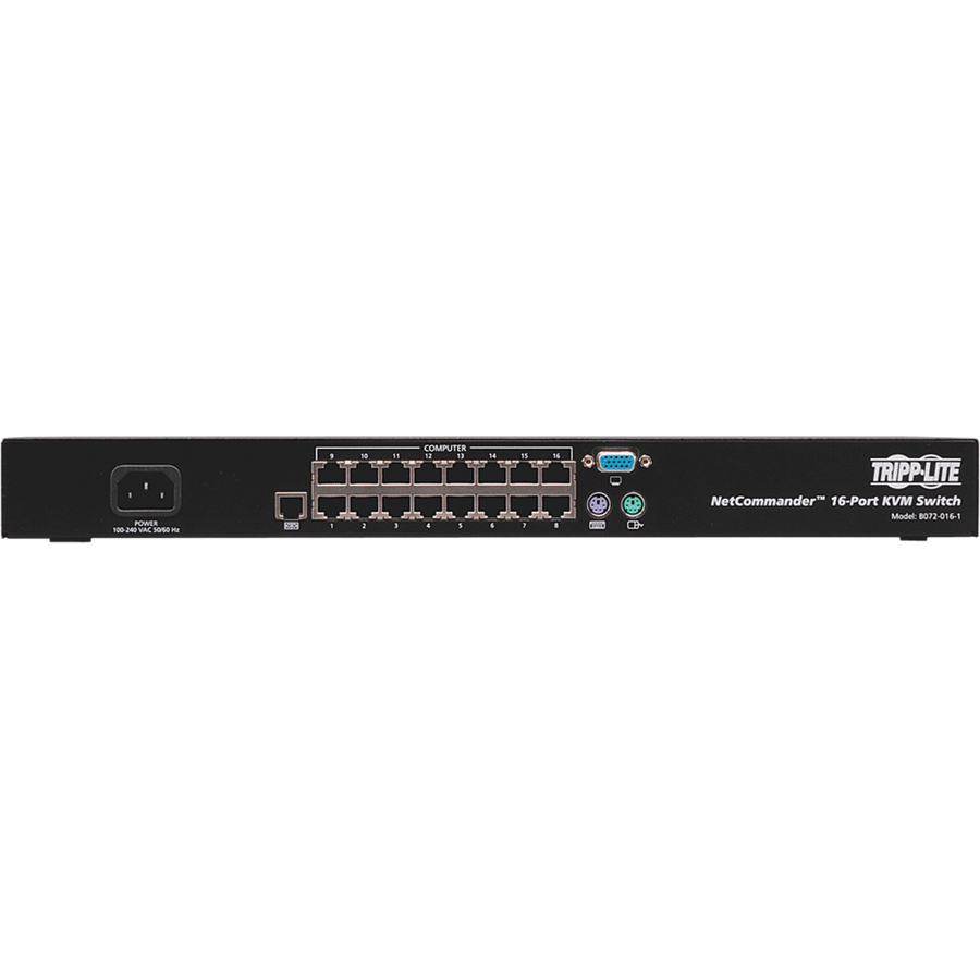 Tripp Lite by Eaton 16-Port Cat5 KVM Switch VGA USB PS/2 1URM Rackmount