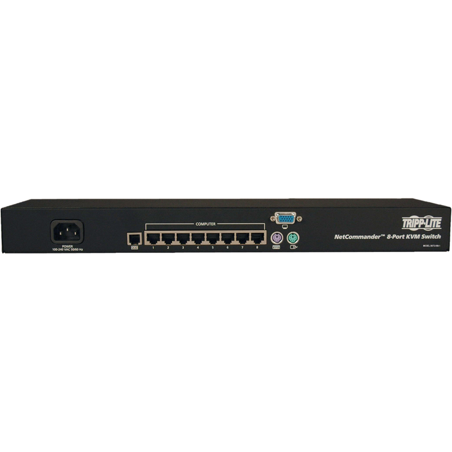 Tripp Lite by Eaton 8-Port Cat5 KVM Switch VGA USB PS/2 1URM Rackmount TAA