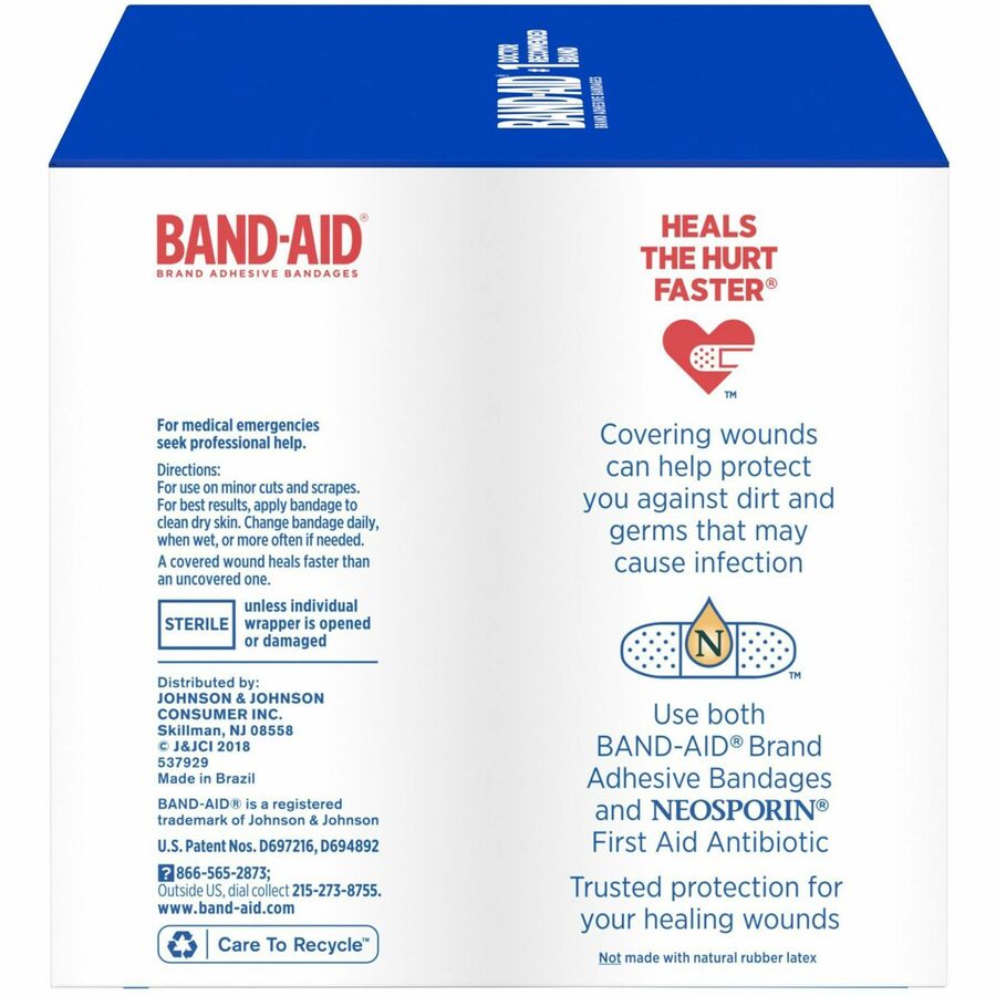 BAND-AID® Sheer/Wet Flex Adhesive Bandages, Assorted Sizes, 280/Box –  Office Ready