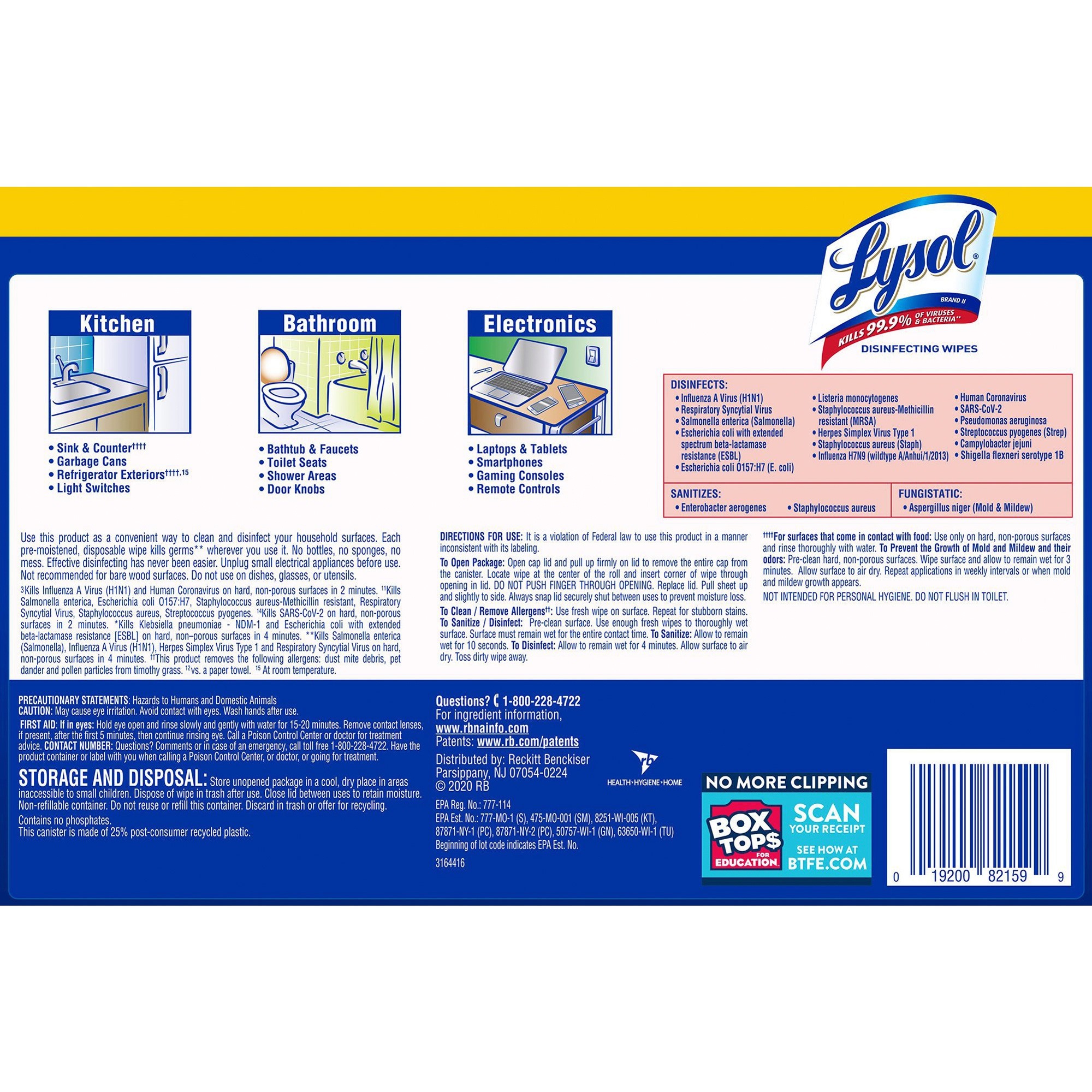 Lysol Disinfecting Wipes 3pack Expert Office Supply Columbus OH