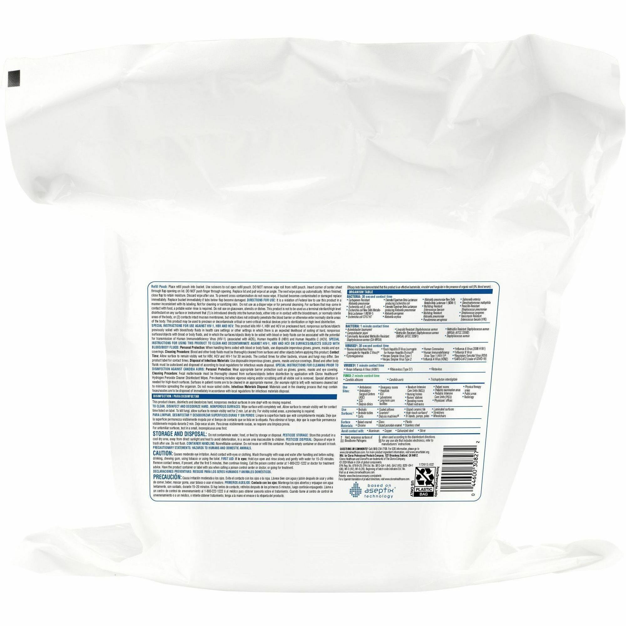 Clorox Healthcare Hydrogen Peroxide Cleaner Disinfectant Wipes Clark