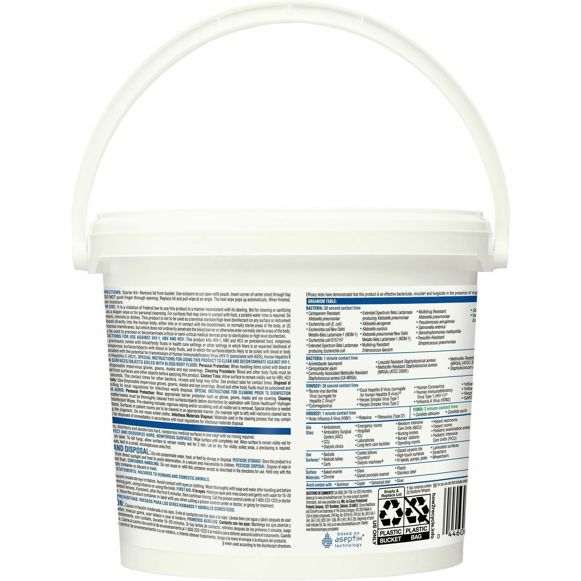 Clorox Healthcare Hydrogen Peroxide Cleaner Disinfectant Wipes Office
