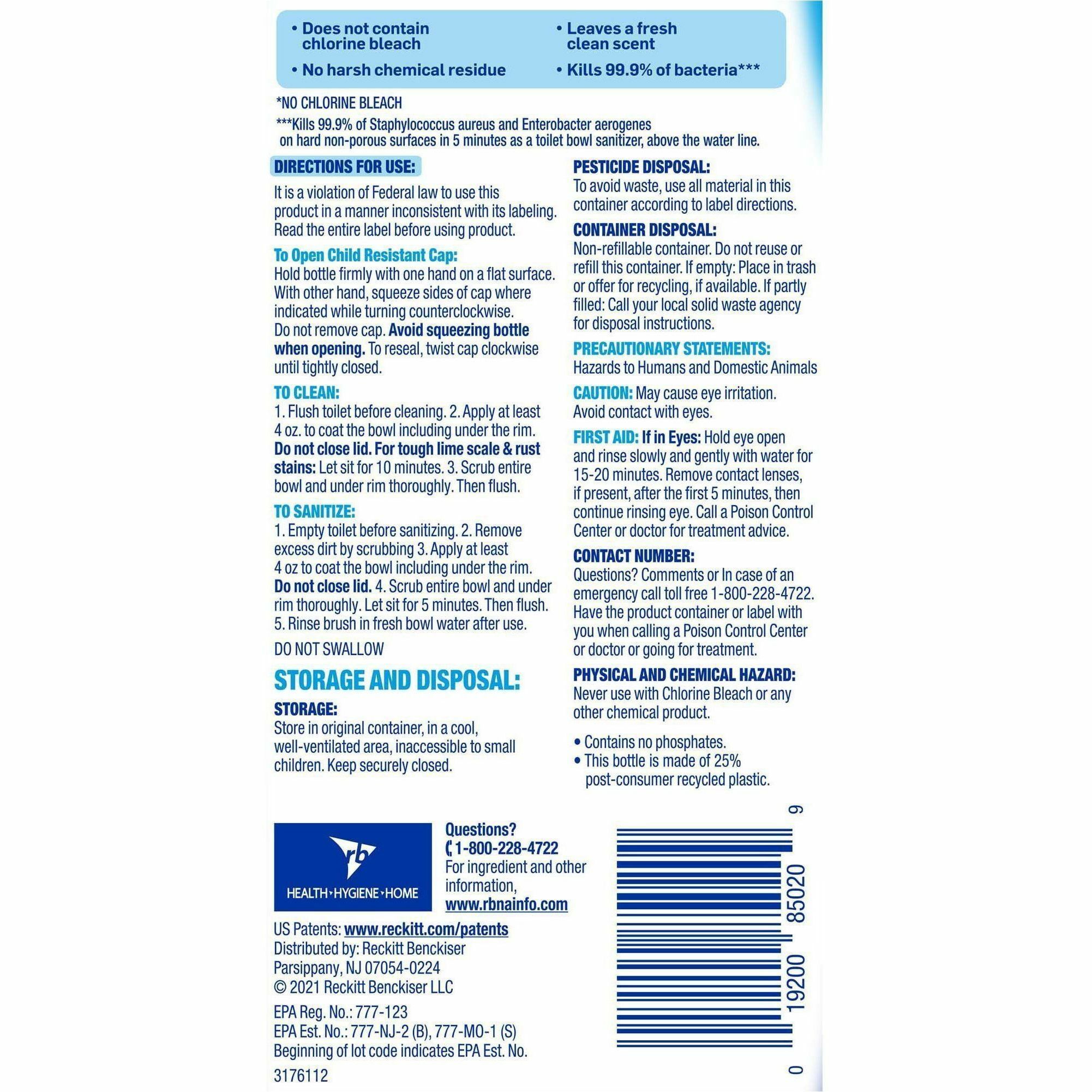 Lysol Hydrogen Peroxide Toilet Cleaner GOS