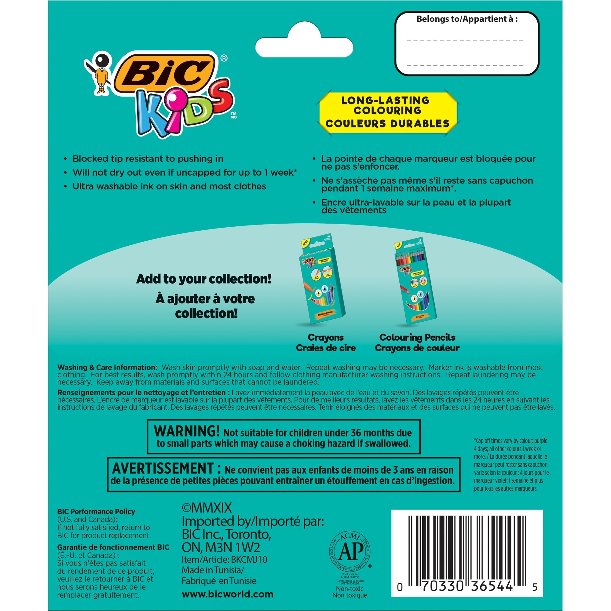 BIC Kids Markers, Assorted, 10 Pack | Current Office Solutions