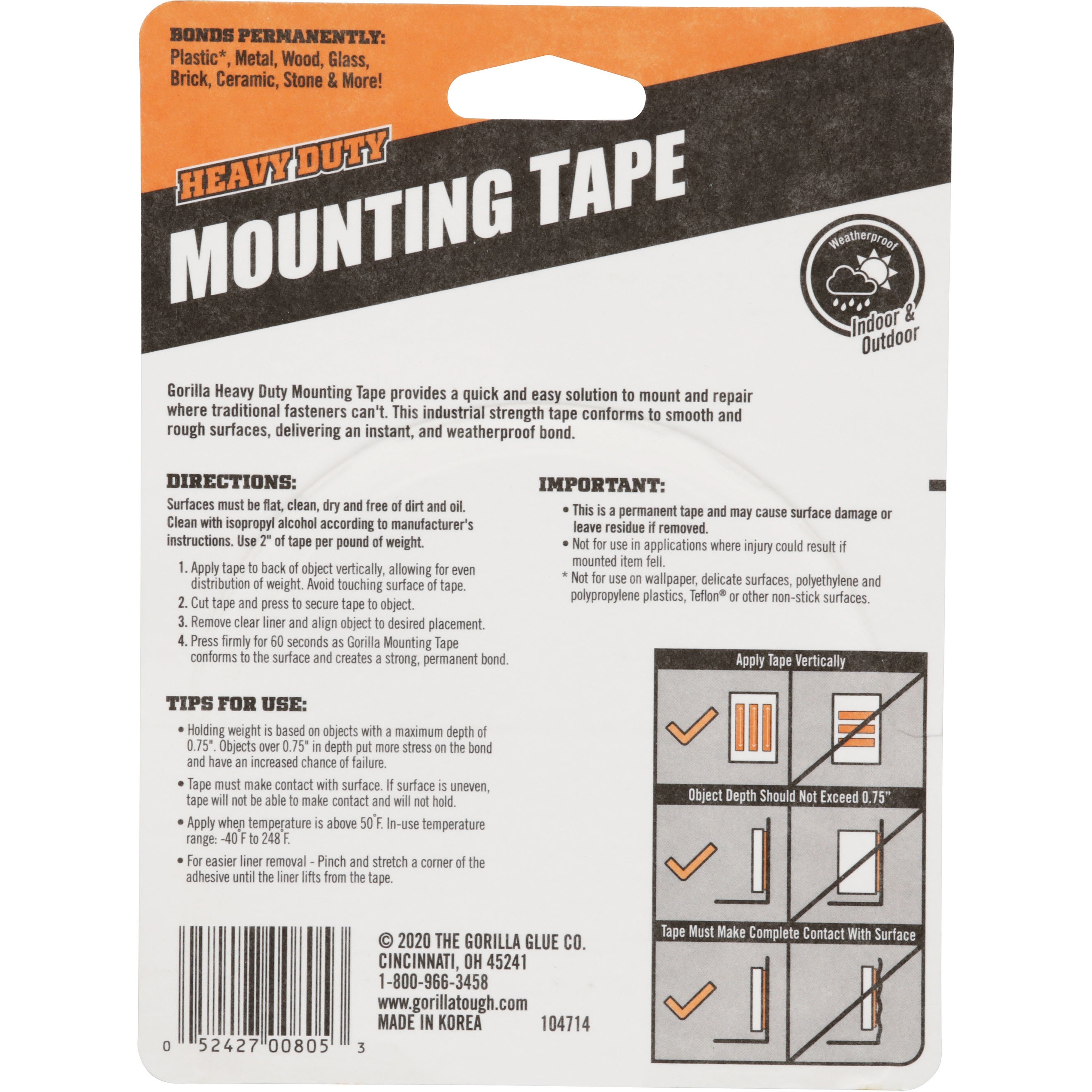 Gorilla Heavy Duty Mounting Tape | Office Value